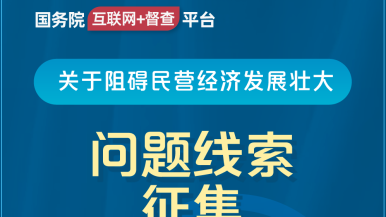 正在播放操品美女国务院“互联网+督查”平台公开征集阻碍民营经济发展壮大问题线索